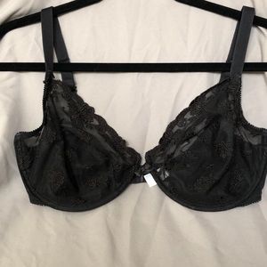 Ralph Lauren Black Lace Unlined Bra 36DD